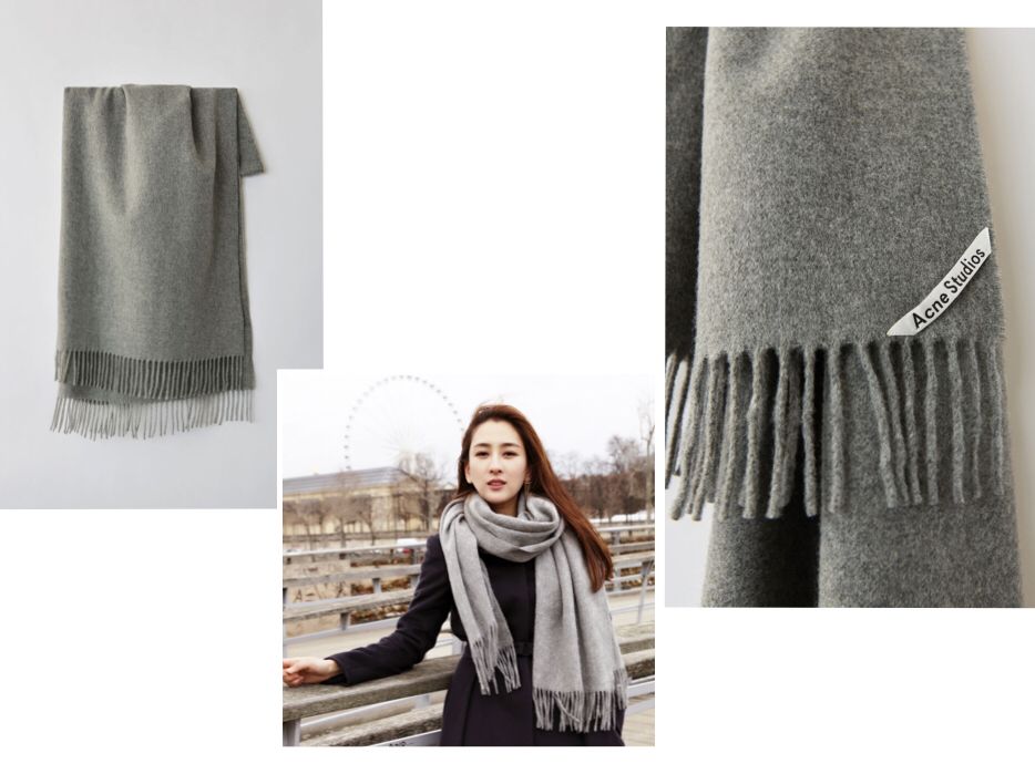 网红款围巾明星款,明星专用围巾穿搭