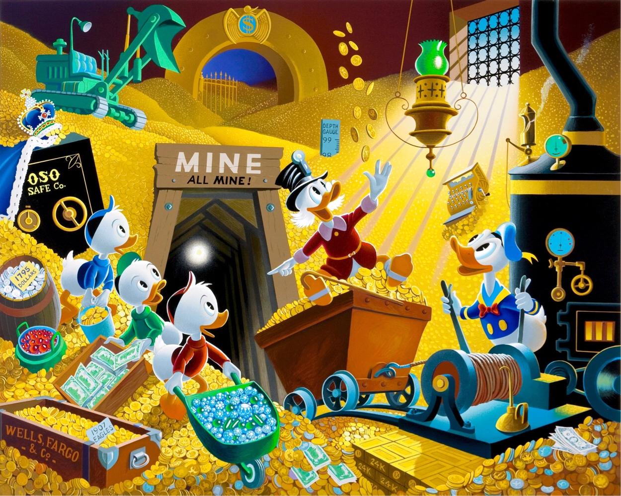 壁纸动态可爱唐老鸭,史高治麦克老鸭高清壁纸