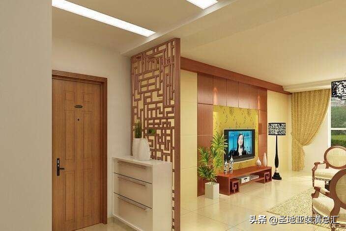 入户门正对餐厅怎么解决,客餐厅一体正对入户门