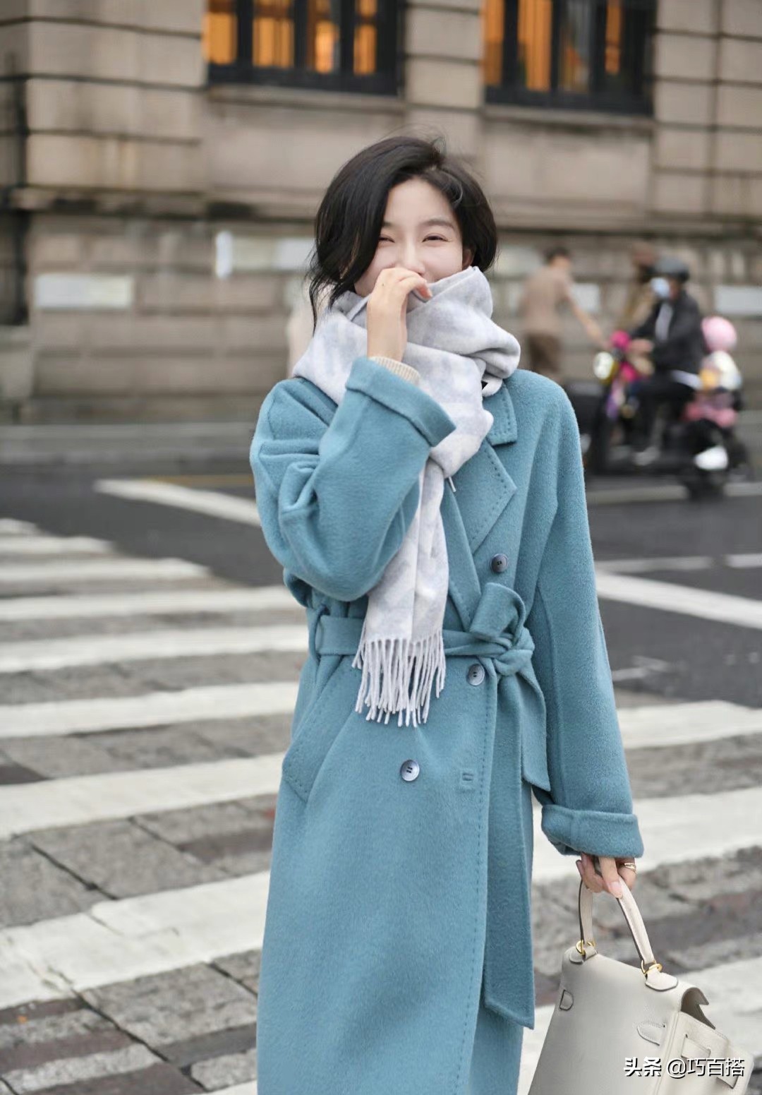 2020冬大气纯色呢大衣女收腰外套,秋冬必备哪种颜色大衣