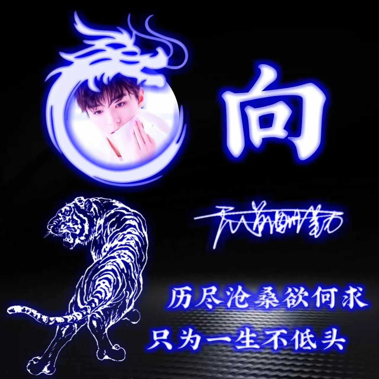 代表好运的姓氏头像图片,姓氏头像荧光励志