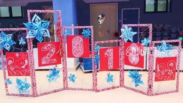 幼儿园元旦新年吊饰环创简单好看,幼儿园元旦墙面挂饰环创