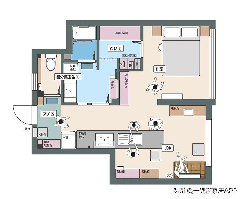 48平米小家,48平小户型整体厨房