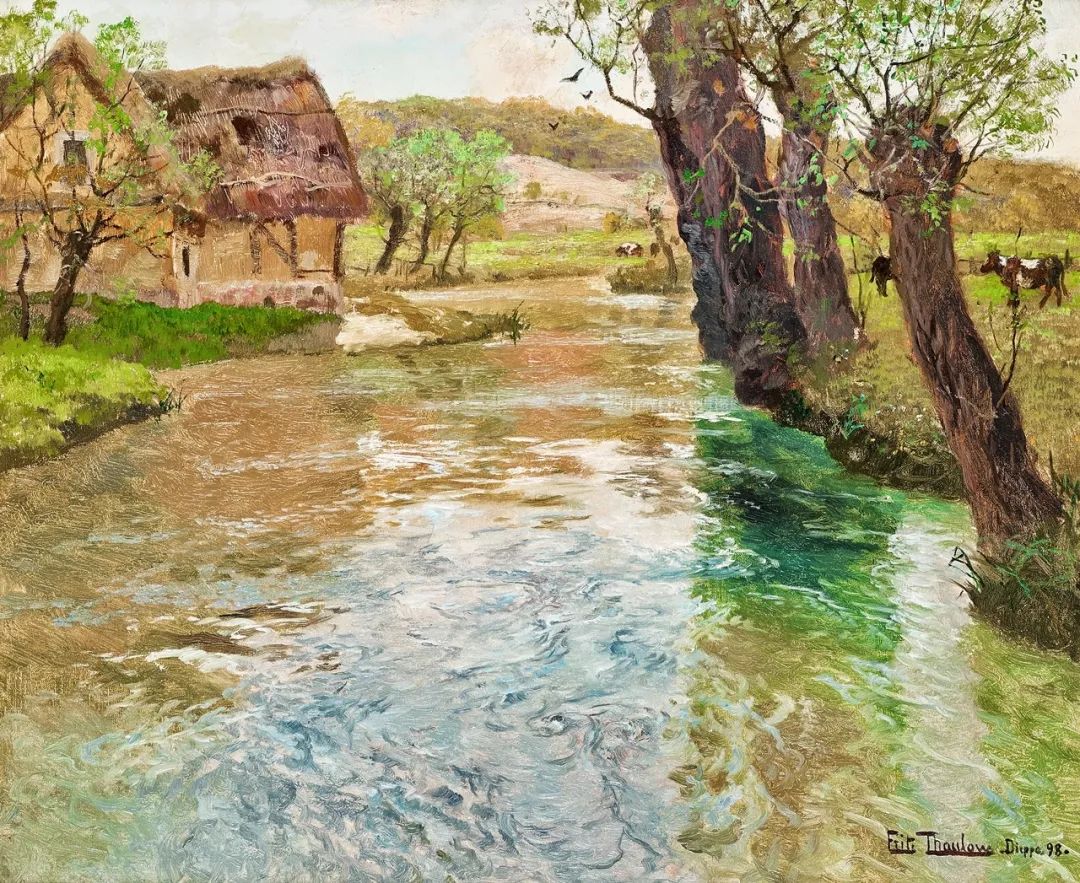 看一百遍都不觉得腻的山水,独特手法和细腻笔触的油画风景