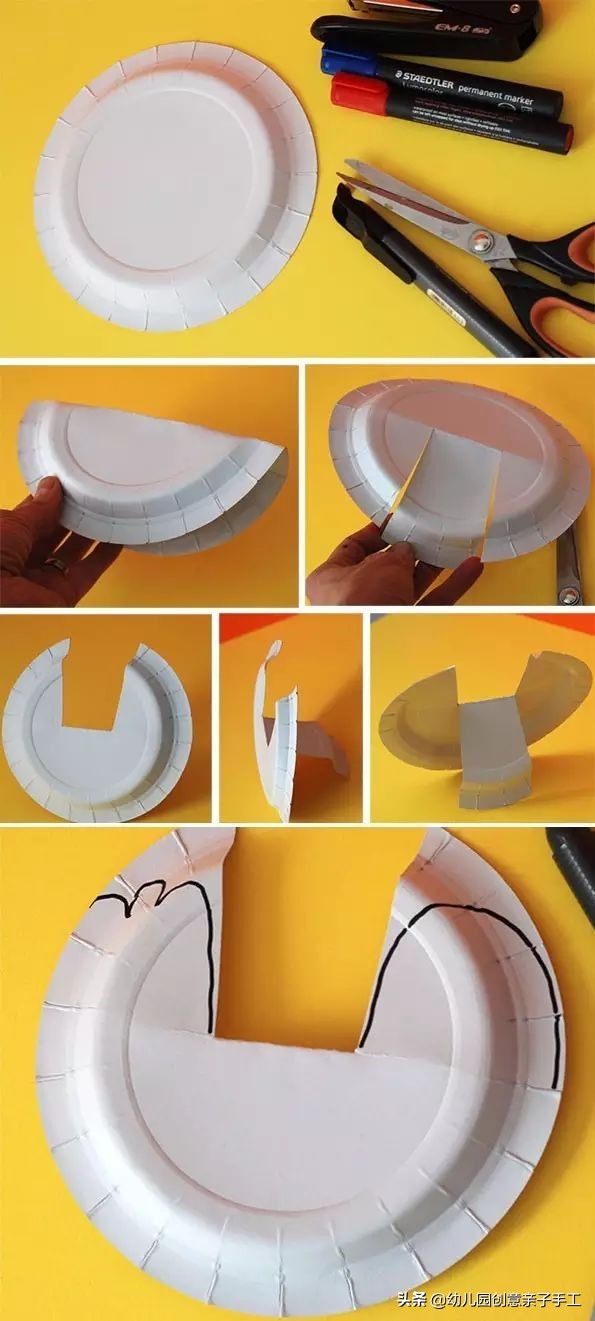 二十四节气纸盘手工制作春分,一次性纸盘手工制作大全视频