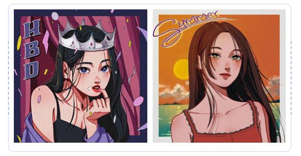 创意爱心插画素材,插画大全100张