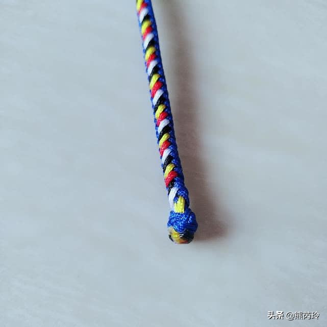 手绳手环编织教程,五彩绳手环编织
