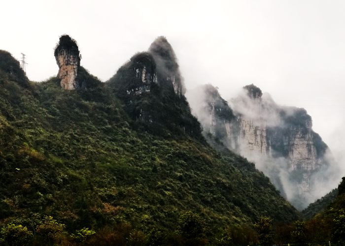 雨中的梵净山景色,烟雨梵净山