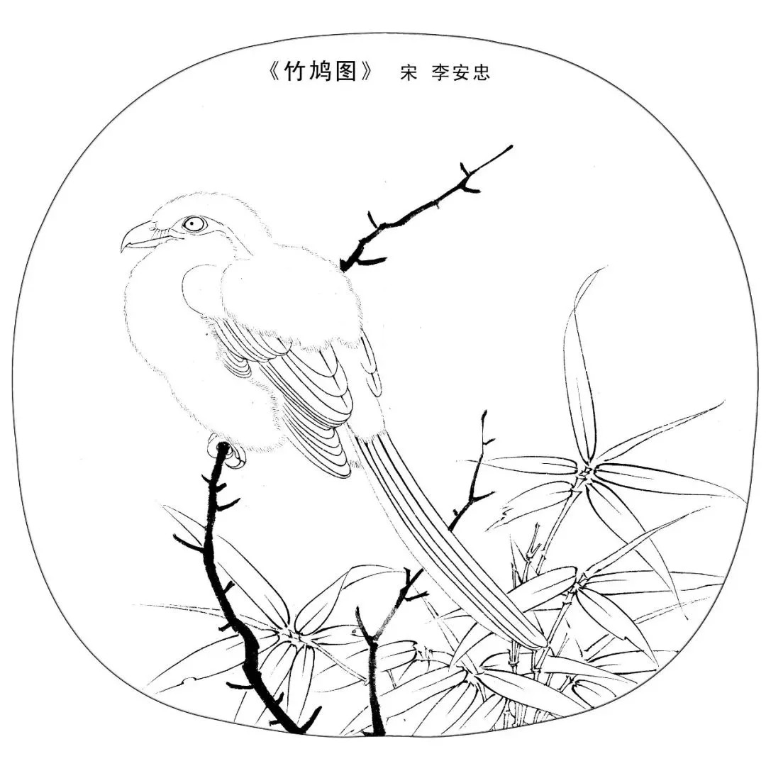 宋人工笔白描,宋人小品花鸟工笔白描高清图