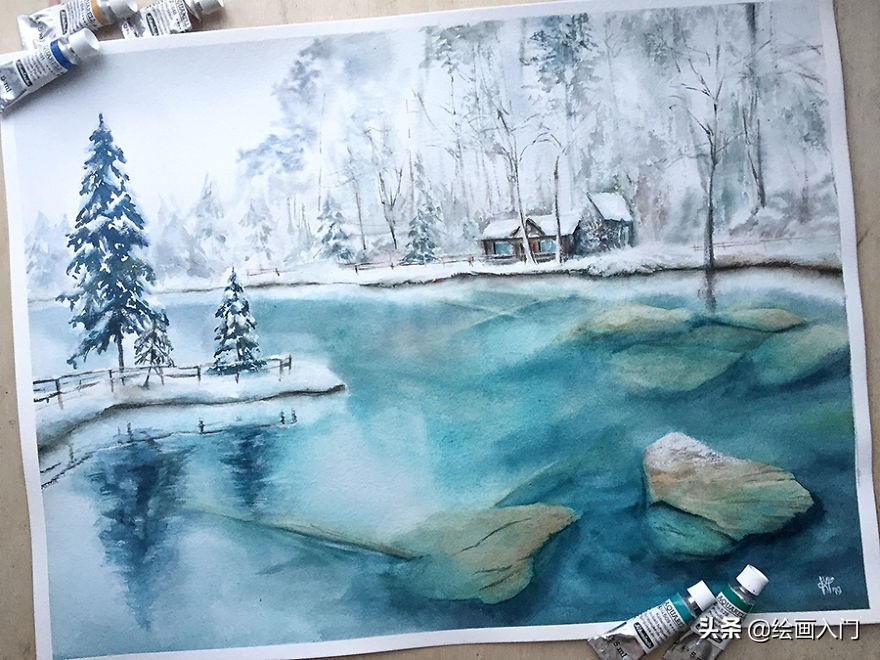 如何用画笔画出好看的图画,一幅优秀的水彩画创作过程欣赏