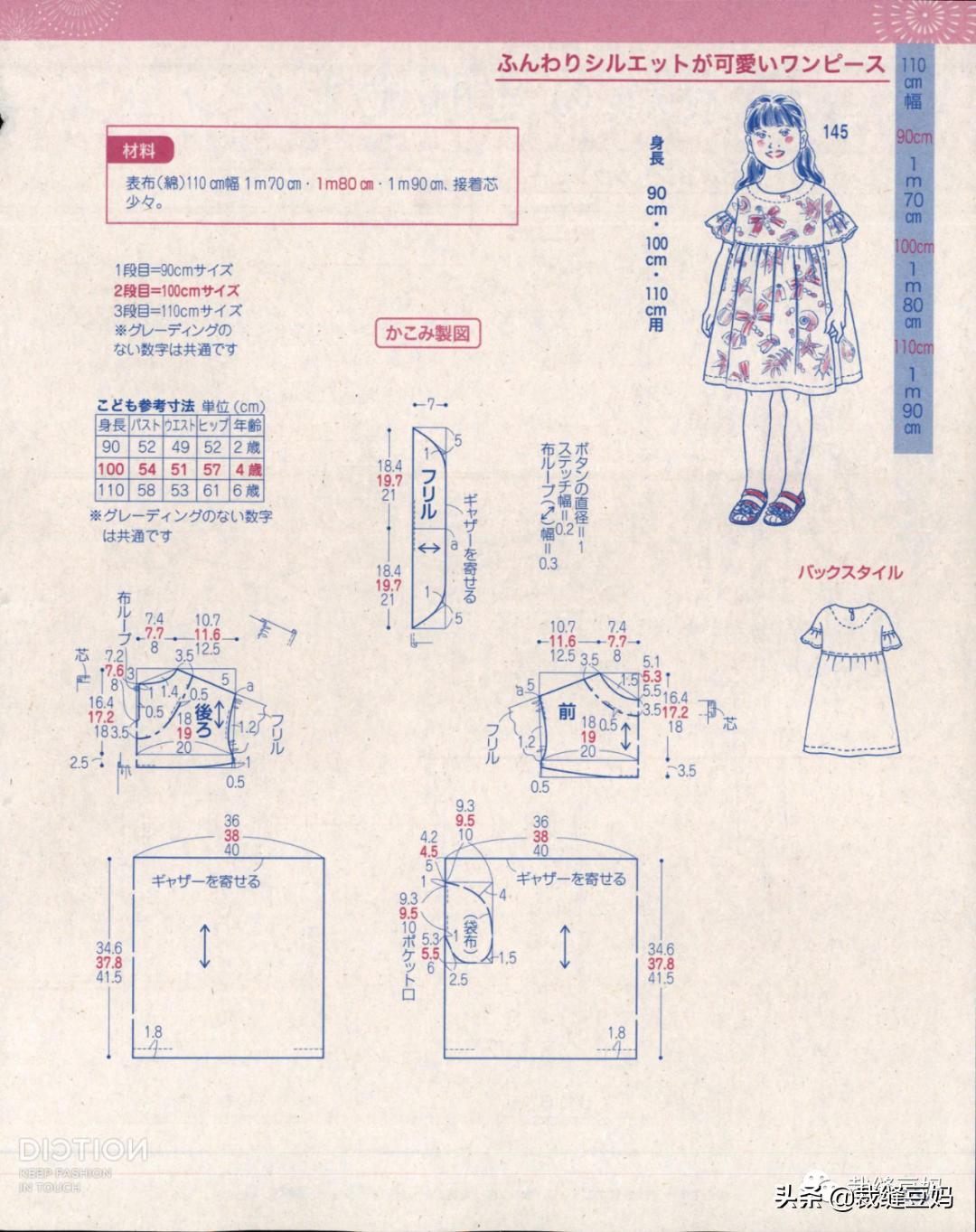 童装裁剪图160款,简单又好看的童装裁剪图