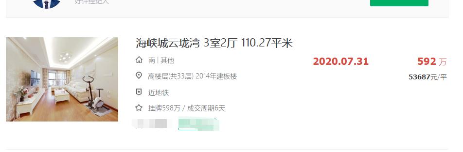 海峡城一期二手房交易价格,海峡城二手房多少钱一平方