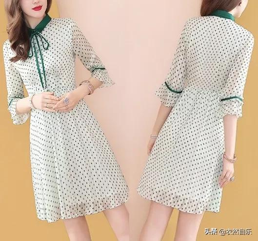 雪纺连衣裙时尚减龄穿上超迷人,长款雪纺连衣裙气质高级感轻奢