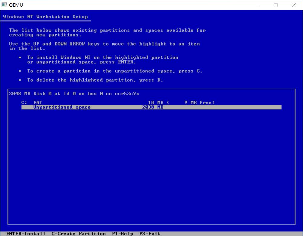 QEMU安装WINDOWSNT4.0MIPS版本