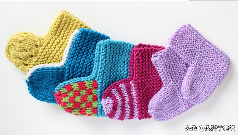 1-3岁袜子毛线编织法,最简单的针织毛线袜子教程