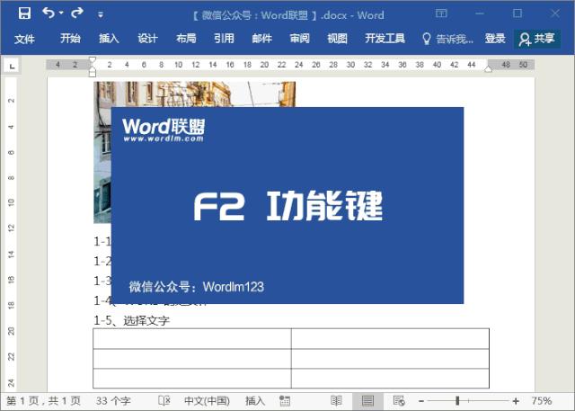 wordf2键使用教程和技巧,word中f11用法