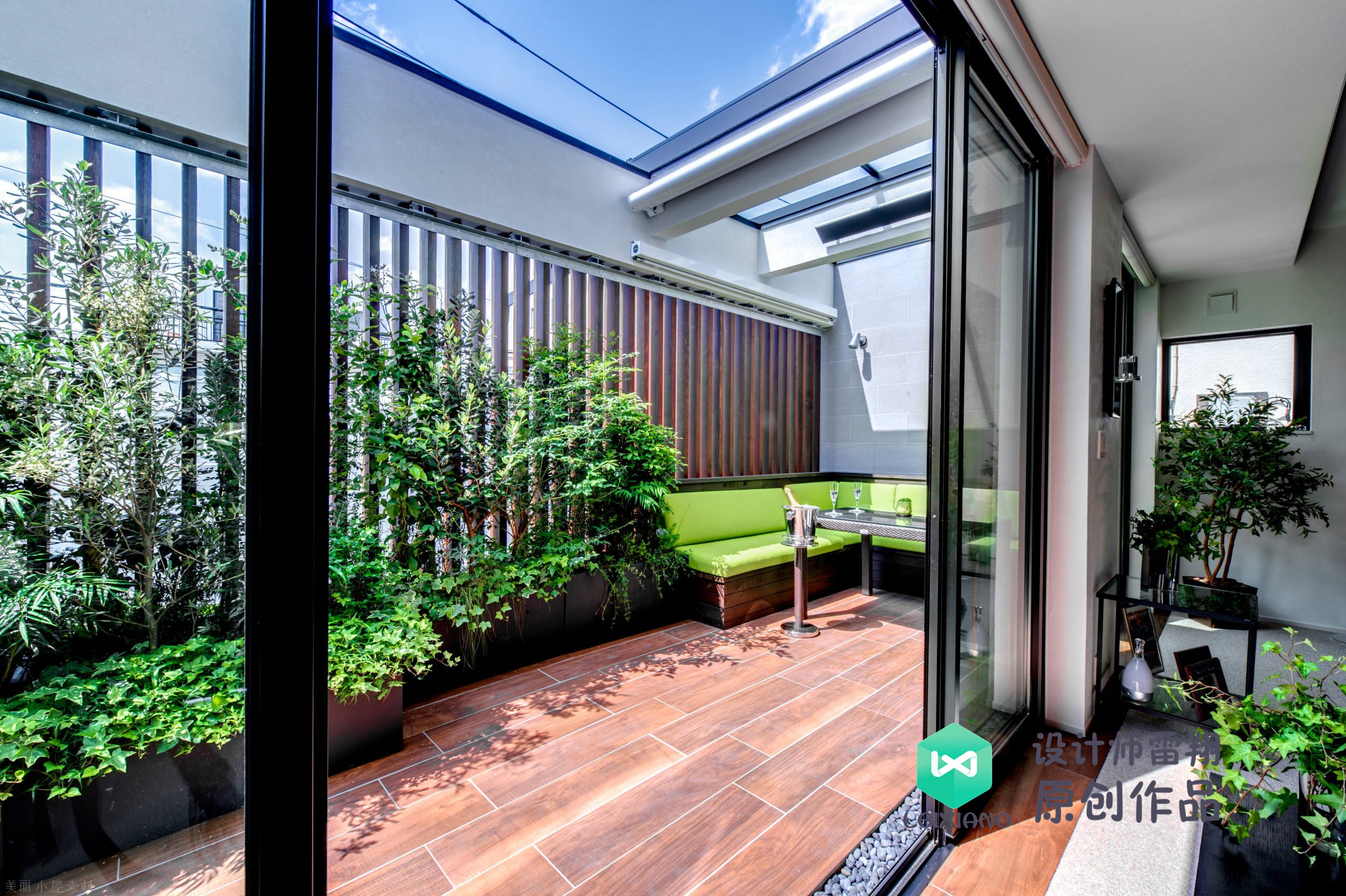 庭院防腐木颜色搭配效果图,庭院怎么铺装防腐木