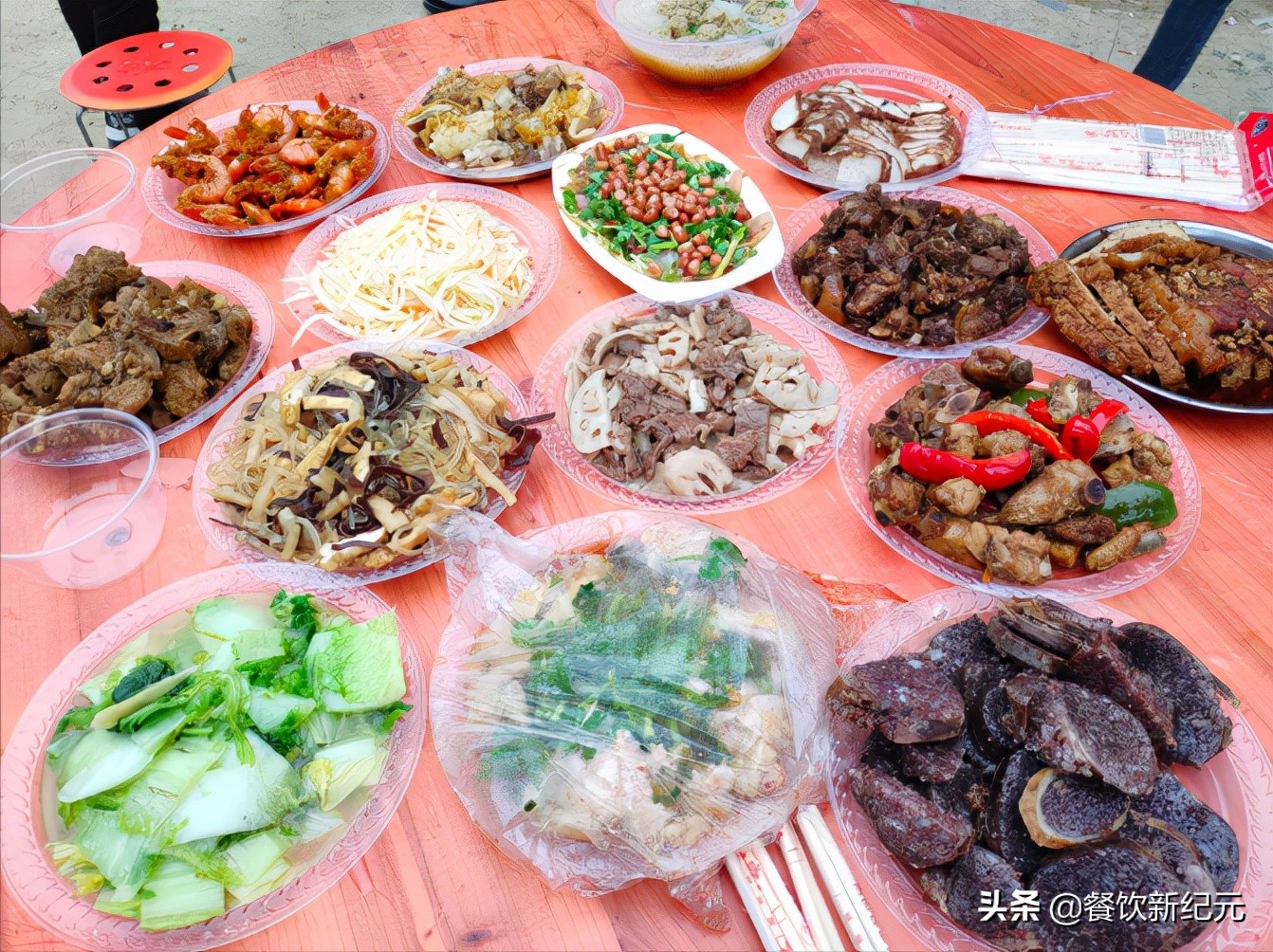 广西农村摆喜酒菜,参加广西农村婚礼酒席菜品很好吃