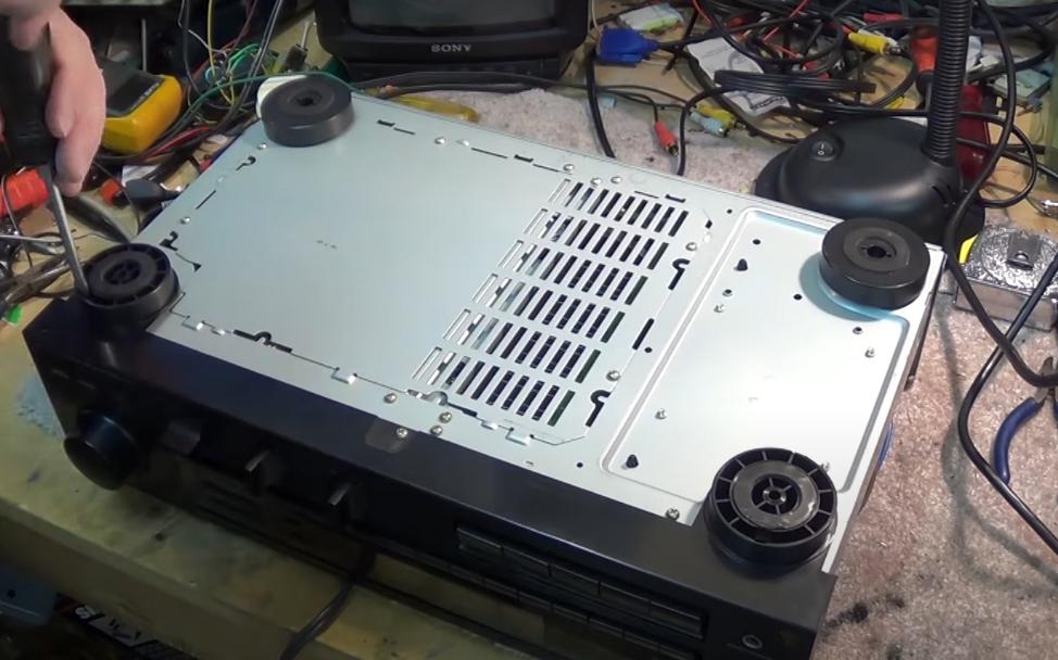 SONYSTRAV570功放机,拆解维修,采用STK4192II厚膜功率放大