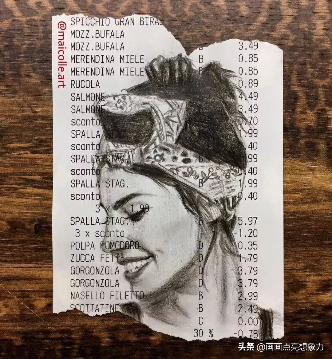 购物小票居然秒变名画?果然是天才少年的神操作