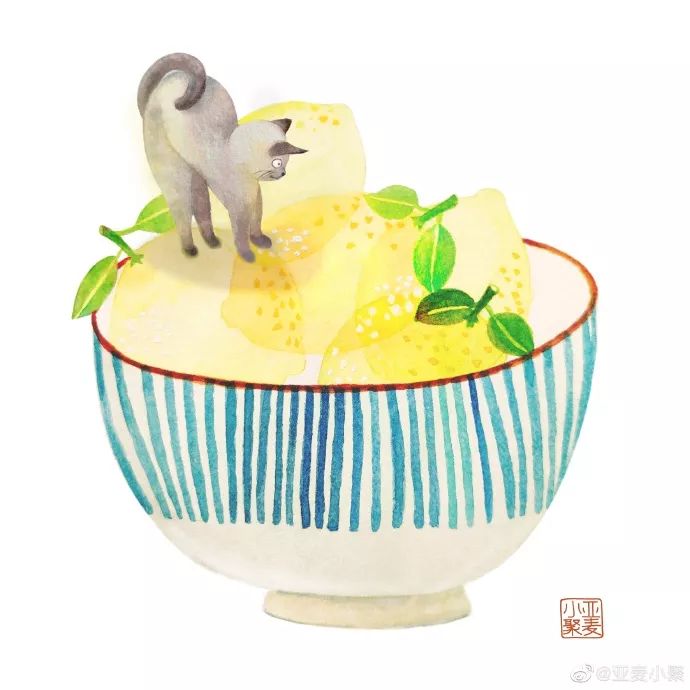 插画师笔下不同姿态的猫,一组与猫咪有关的古风插画作品