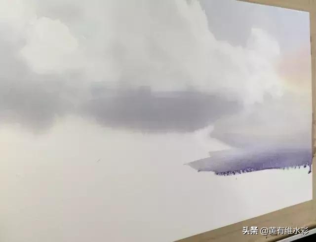 水彩画山风景入门,远山画法入门教程