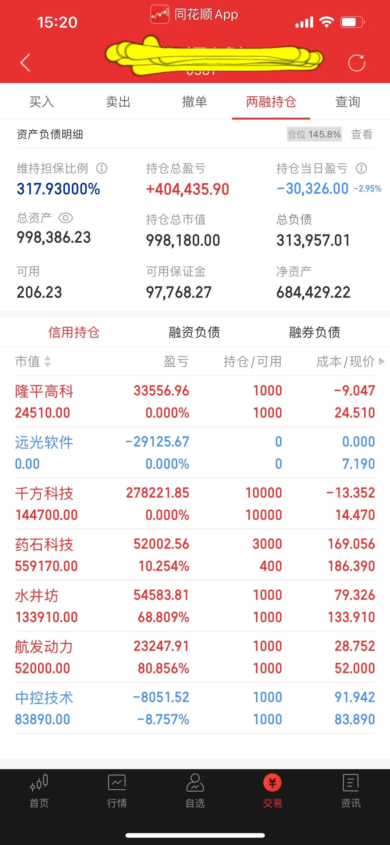 *合六**顺账户交易纪实（211012）