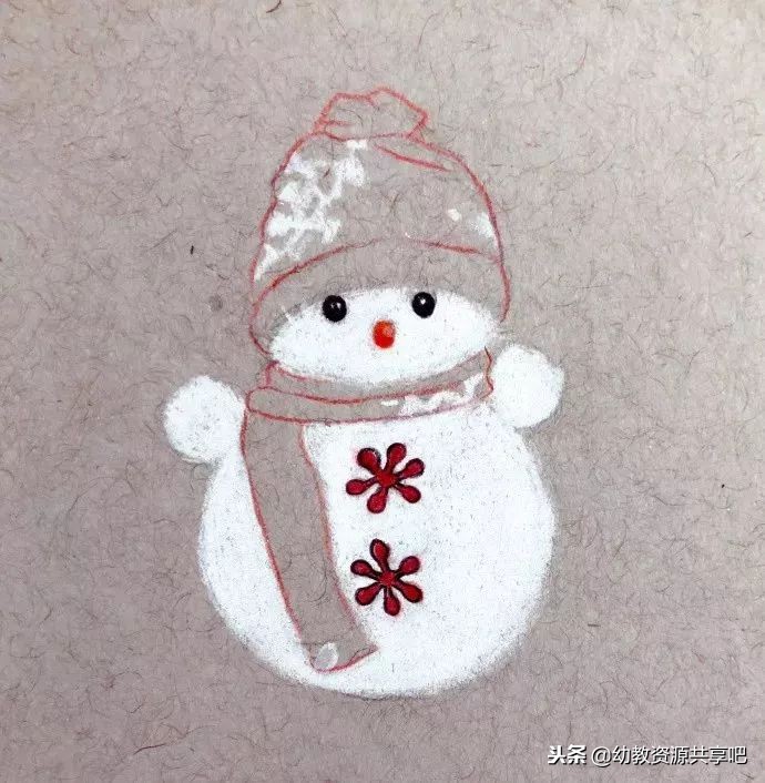 圣诞节雪人醒图绘画教程,怎么画简单的圣诞雪人