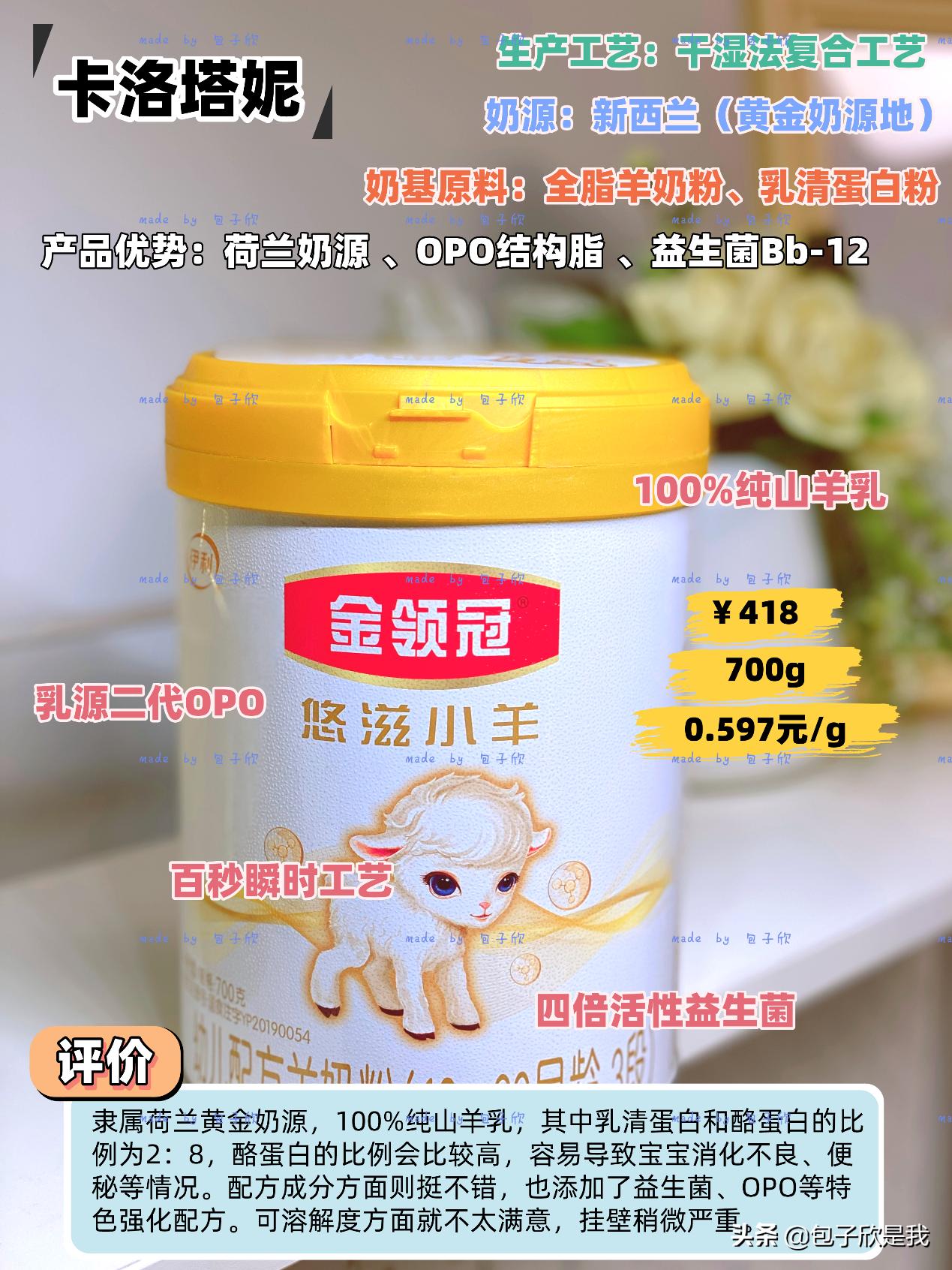 9款热门羊奶粉测评,测评五款热门羊奶粉