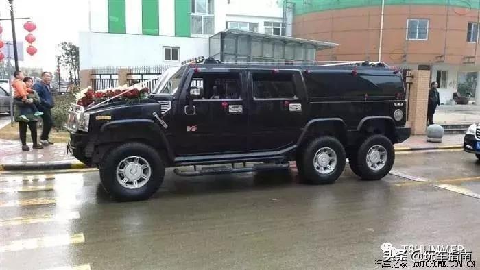 六轮悍马h2加长版视频,悍马h2越野最新款