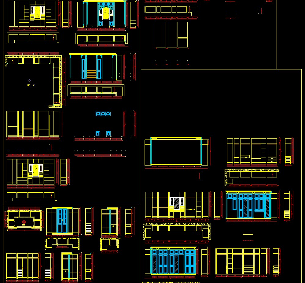 全屋衣柜衣帽间定制效果图,cad衣帽间衣橱内部结构图