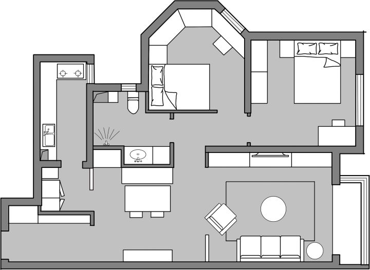凹户型改造,凹户型老房子怎么改造