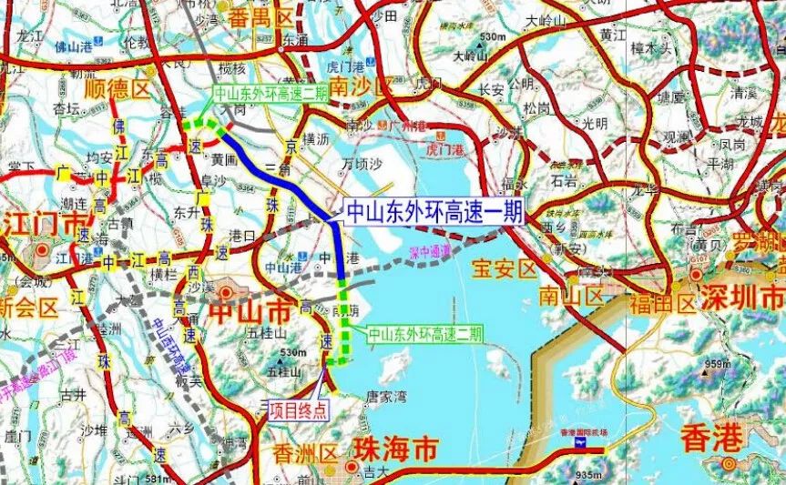 中山东部外环高速北延线容桂段,中山东部外环高速开通时间