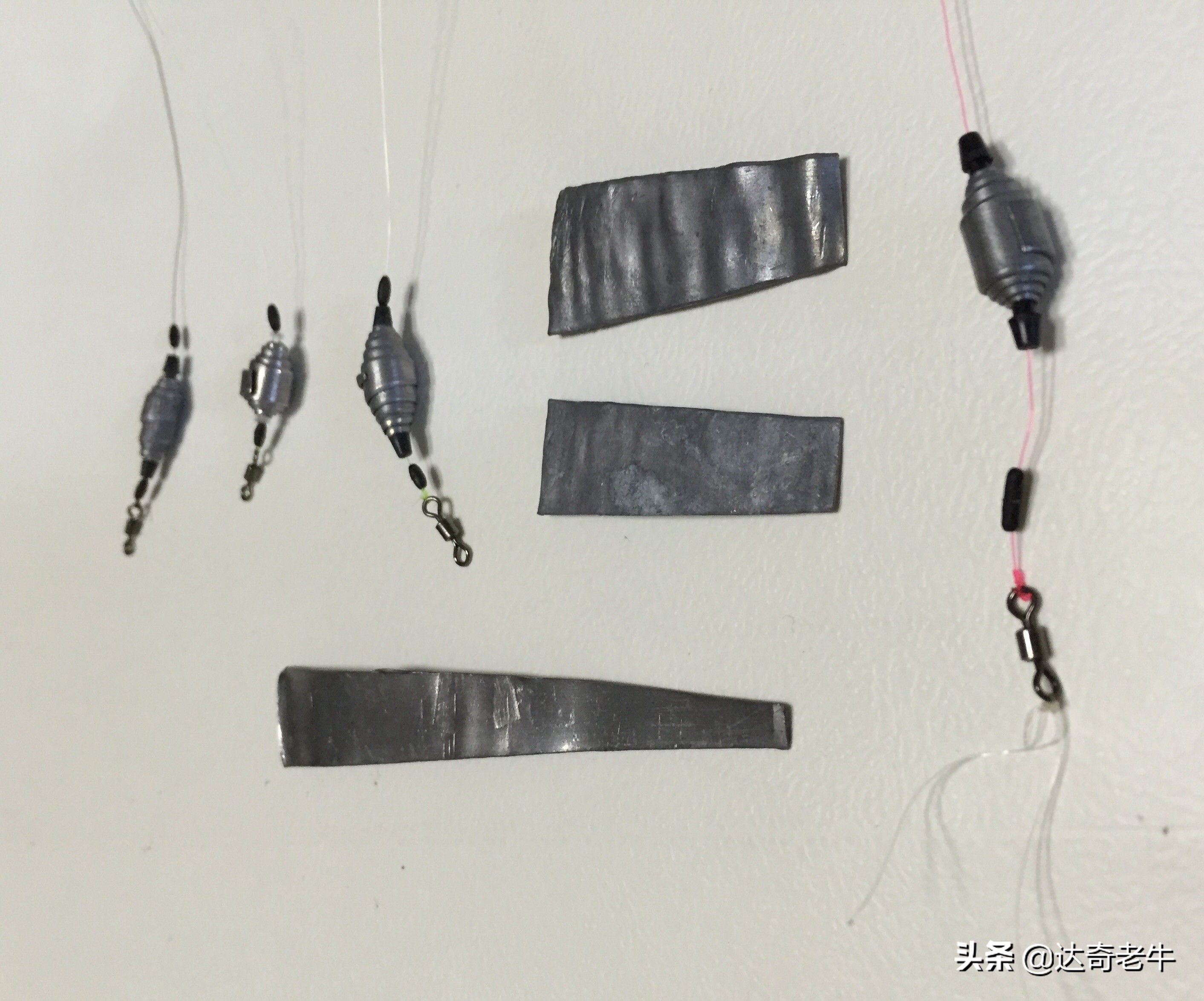 钓鱼挂铅调漂的正确方法,钓鱼卷铅的正确方法