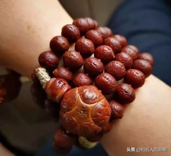 菩提各种盘玩方法,21颗菩提根手串上手效果