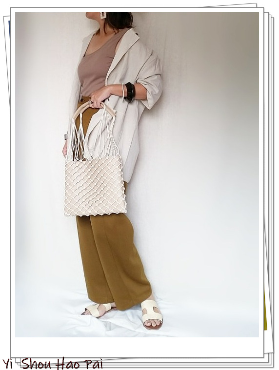 优衣库高腰阔腿直筒裤穿搭,优衣库的高腰宽腿裤