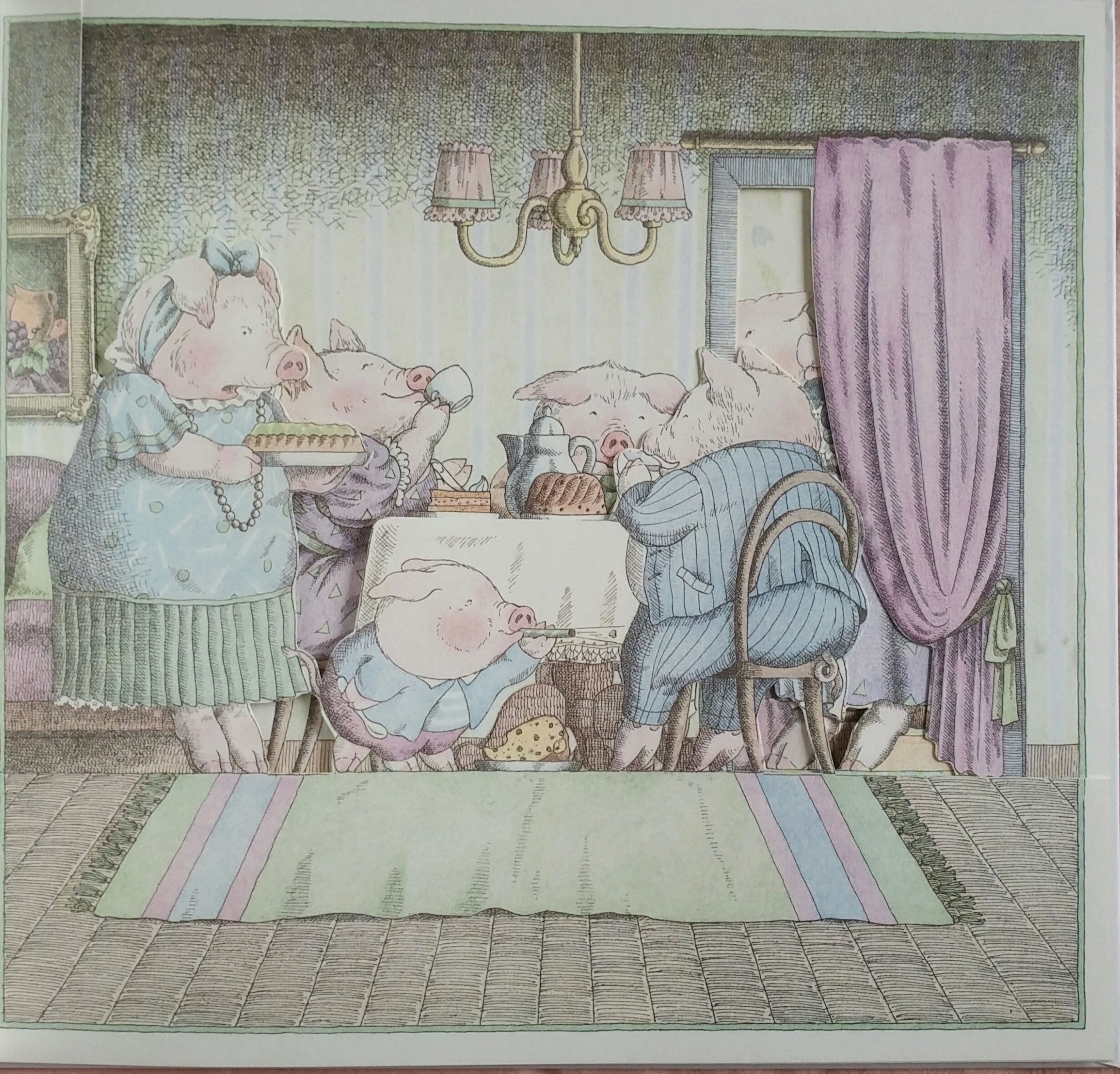 儿童房间剪纸设计,小猪剪纸手工制作大全