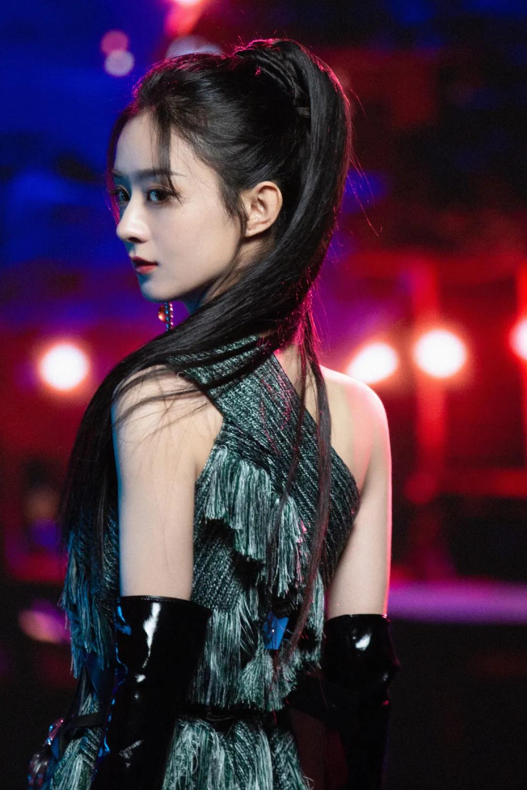 明星同款发型女赵露思披半头发,中长发细软赵露思发型