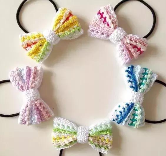 小的丝带蝴蝶结发饰教程,小的蝴蝶结发饰系法