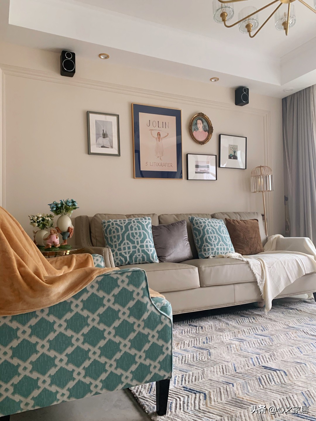 85平两室一厅电视墙,85寸电视小背景墙