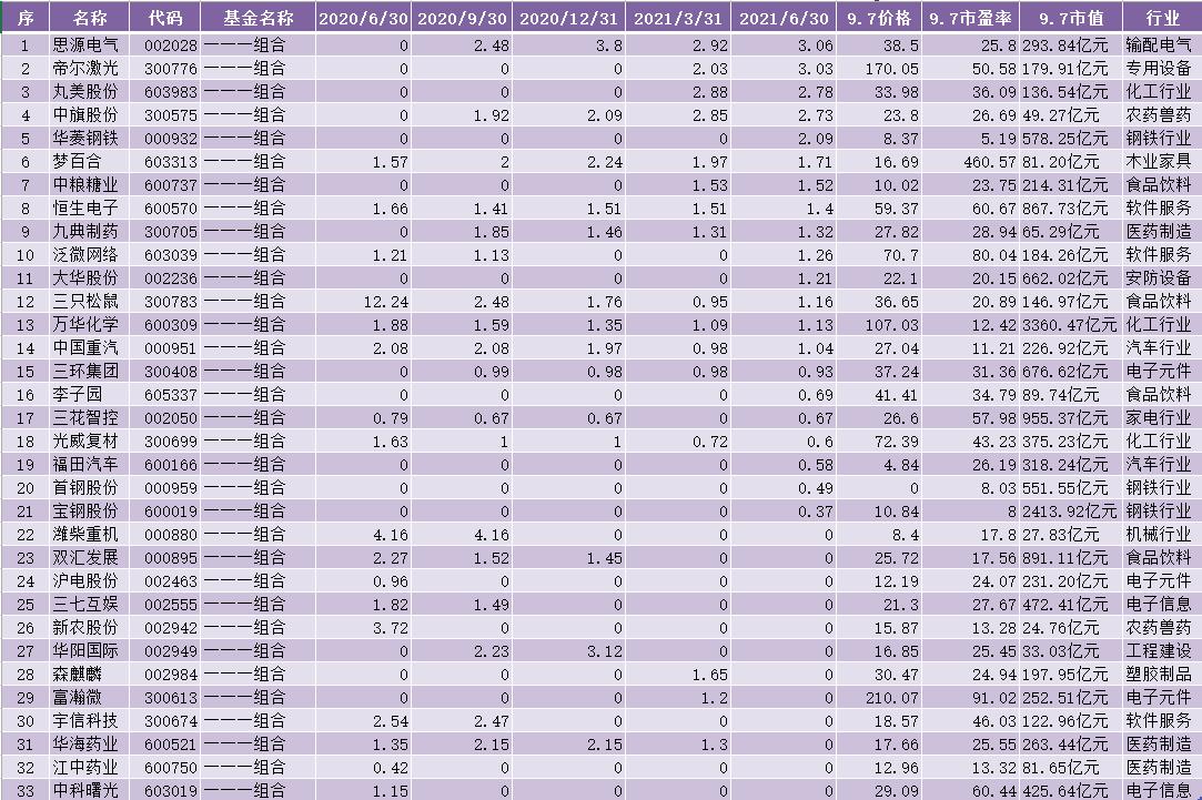 全国社保基金组合最新排名,全国社保基金最新持股排名