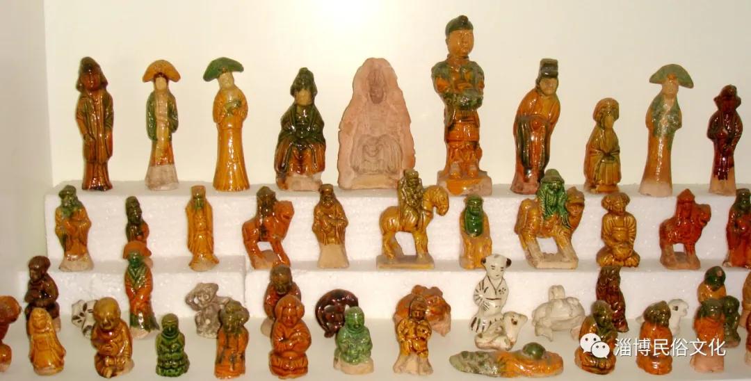 山东淄博窑三彩金代武士俑,淄川陶瓷工艺品