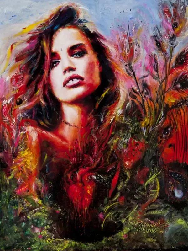 她画出的画惊艳四方,她笔下生辉画风堪比梵高