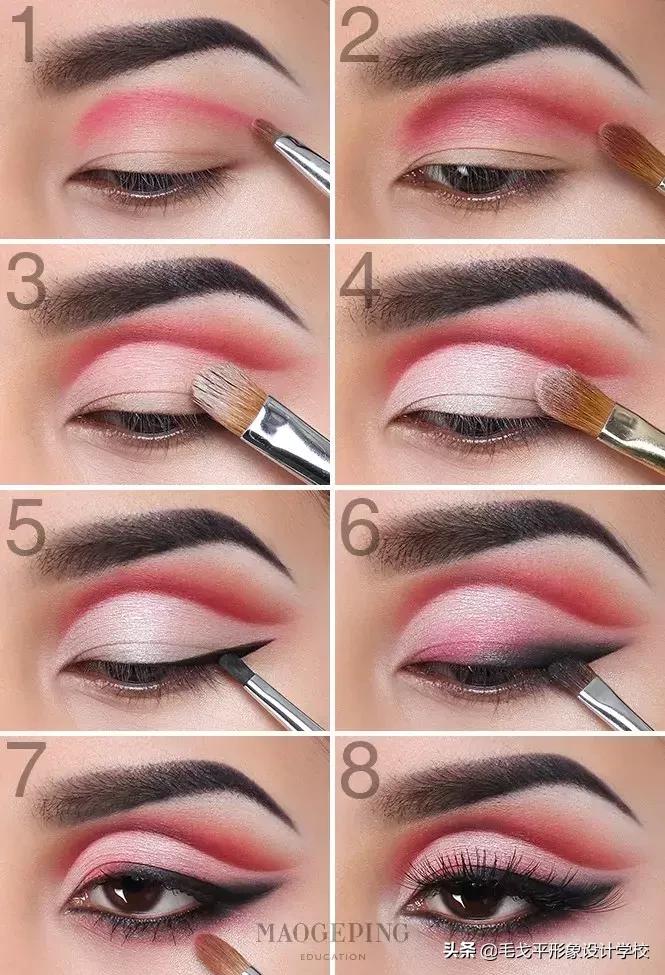 眼妆怎么画显大又干净的眼影颜色,怎样用四种颜色眼影画出酷的眼妆