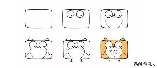 简笔画小动物100种可爱幼儿园,6-12岁儿童绘画简笔画小动物