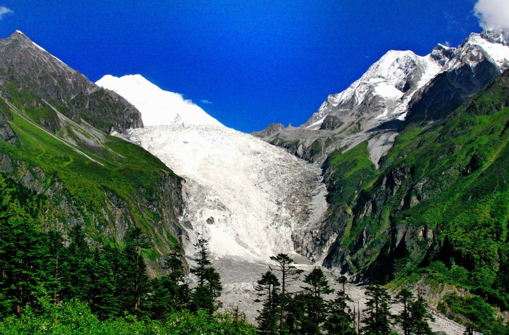 海螺沟冰川7月能看到冰川吗,米堆冰川与海螺沟冰川