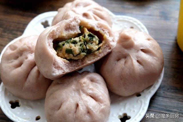 大包子的包子皮,妈妈蒸的大包子美味