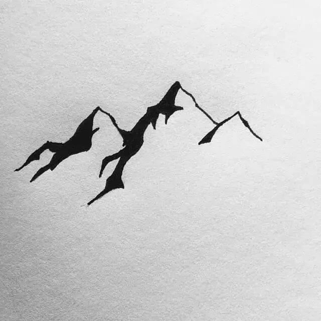 学画画儿童简单又漂亮的山,教你画山