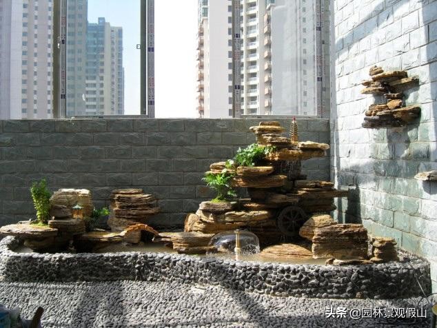 泡沫假山鱼池制作方法,假山流水喷泉鱼池制作