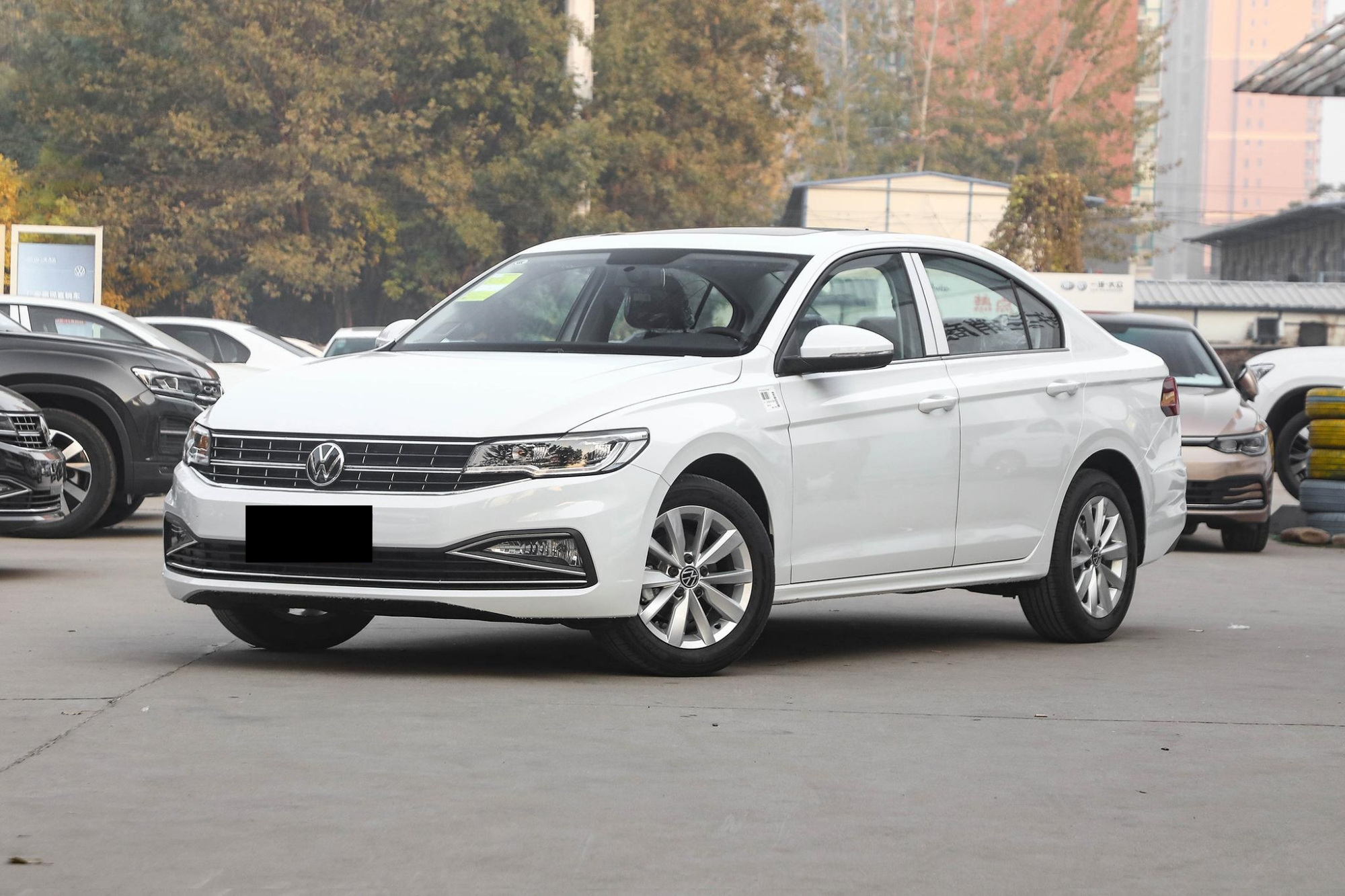 在爸妈的支持下提车,1.5t宝来提车